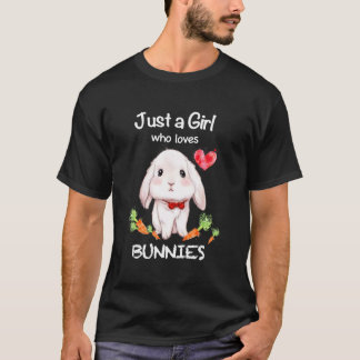 Just A Who Loves Bunnies Bunnies Rabbit Owner Tシャツ