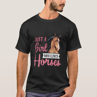 Just A Who Loves Horses Horseback Riding Lesson Tシャツ