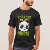 Just A Who Loves Pandas Panda Tシャツ (正面)