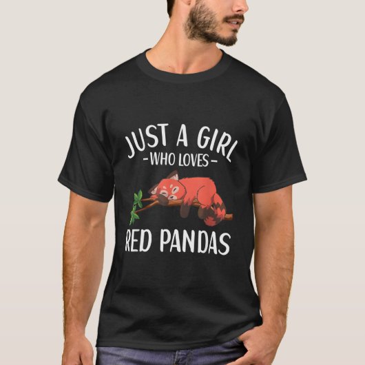Just A Who Loves Red Pandas Red Panda Tシャツ (正面)
