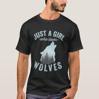 Just A Who Loves Wolves Wolf And Tシャツ