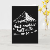 Just Another Half Mile Hiking Mountain Climbing Ad カード (黄色い花)