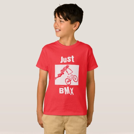 Just BeおもしろいYouスターBMX自転車トラックパークフリースタイル Tシャツ (正面フル)