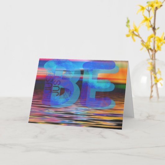 JUST BE引用文マインドフルギフト女性と男性 カード (黄色い花)