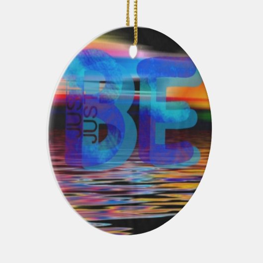 JUST BE引用文マインドフルギフト女性と男性 セラミックオーナメント (右)