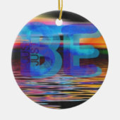 JUST BE引用文マインドフルギフト女性と男性 セラミックオーナメント (正面)