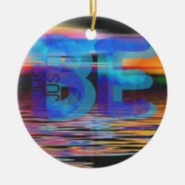 JUST BE引用文マインドフルギフト女性と男性 セラミックオーナメント