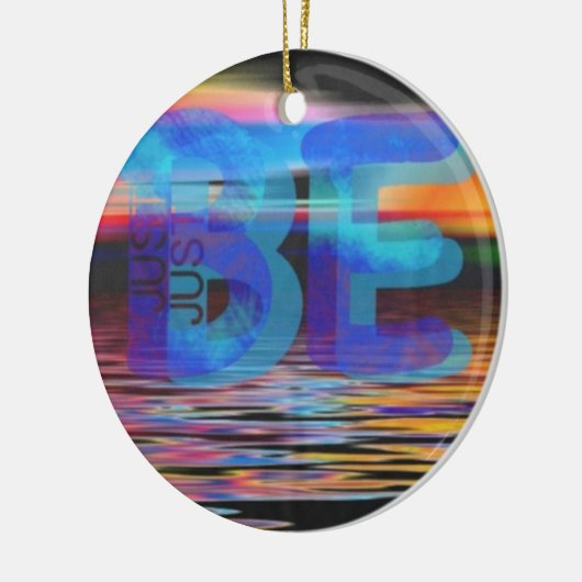 JUST BE引用文マインドフルギフト女性と男性 セラミックオーナメント (左)