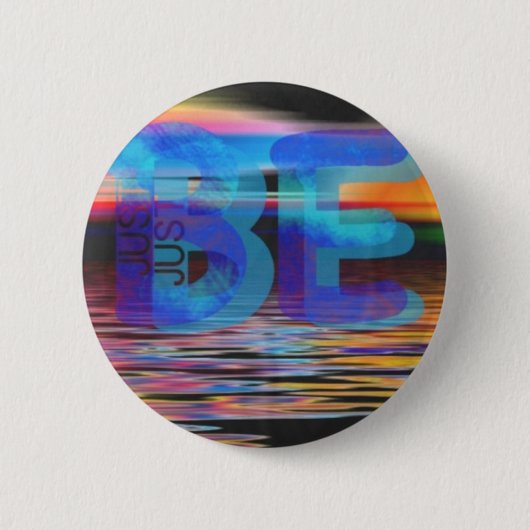 JUST BE引用文マインドフルギフト女性と男性 缶バッジ (正面)