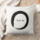 「Just Be」と禅のシンボル クッション (ブランケット)