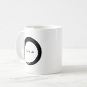 「Just Be」と禅のシンボル コーヒーマグカップ (正面左)