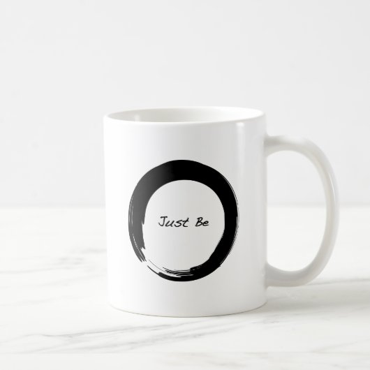 「Just Be」と禅のシンボル コーヒーマグカップ (右)