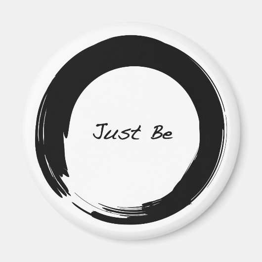 「Just Be」と禅のシンボル マグネット (正面)