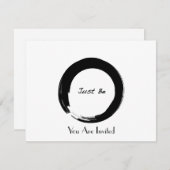 「Just Be」と禅のシンボル 招待状 (正面/裏面)