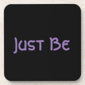 "Just Be"フレーズラベンダーレタリング コースター (正面)