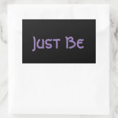 "Just Be"フレーズラベンダーレタリング 長方形シール (バッグ)