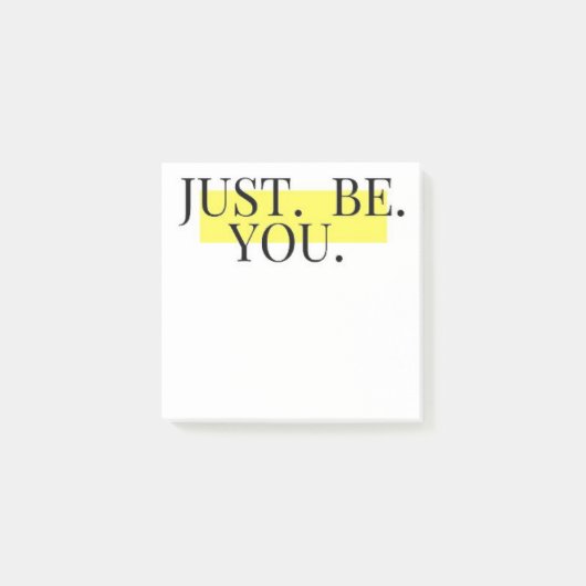 Just Be 感動的 Youタイポグラフィミニマル ポストイット (正面)