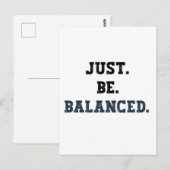 Just Be Balanced – 会計士 – マインドフルネス ポストカード (正面/裏面)