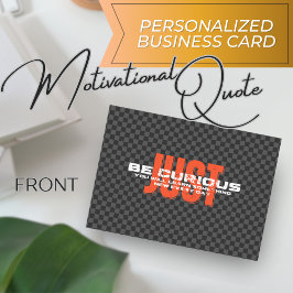 「Just Be Curious」感動的引用文会社 名刺