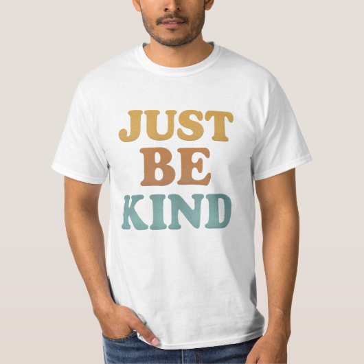 JUST BE KIND レトロTシャツ Tシャツ (正面)