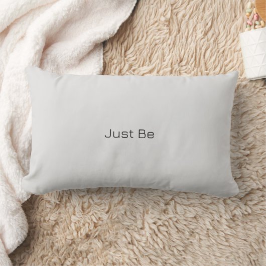 "Just Be" Lumbarクッション枕13" x 21" ランバークッション (ブランケット)