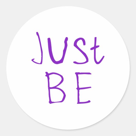 Just Be Sticker1 ラウンドシール (正面)