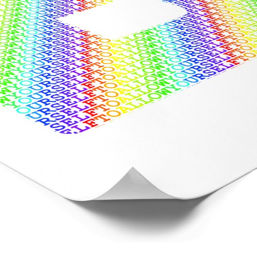 Just BE: The Permission to Exist Rainbow Art Poste ポスター (角)