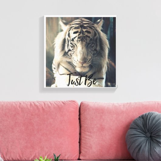 Just Be Tiger Canvas Art キャンバスプリント (インサイチュ (リビング))