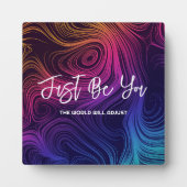 Just Be You Groovy Swirlsパターン フォトプラーク (正面)