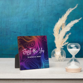 Just Be You Groovy Swirlsパターン フォトプラーク