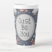 Just be you- hand drawn illustration  カフェラテマグ (正面)