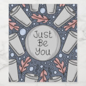 Just be you- hand drawn illustration  ワインラベル (シングルラベル)
