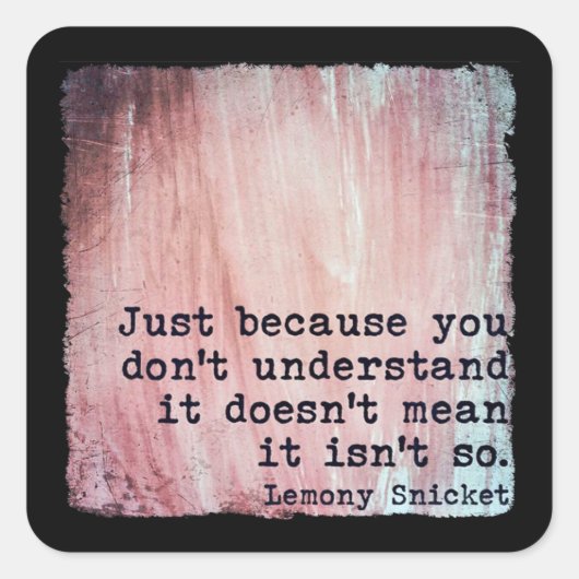 JUST BECAUSE STICKER スクエアシール (正面)