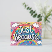 Just Because – Thinking of You Postcard ポストカード (スタンド正面)