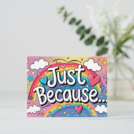 Just Because – Thinking of You Postcard ポストカード (スタンド正面)