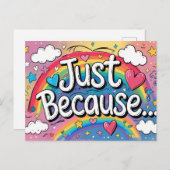 Just Because – Thinking of You Postcard ポストカード (正面/裏面)