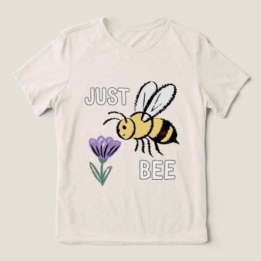 Just Bee、Bee T-Shirt トライブレンドTシャツ (デザイン正面)