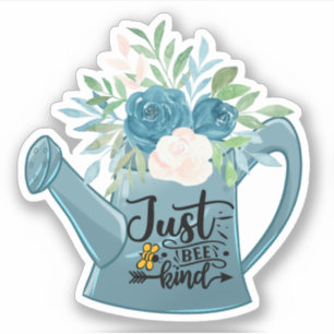 Just Bee Kindティール(緑がかった色)フローラ散水缶ラップトップ シール