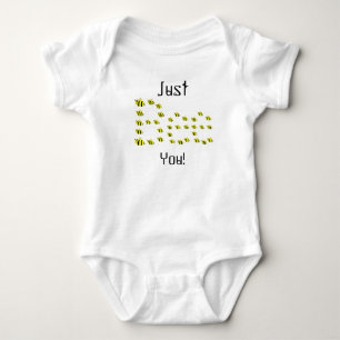 Just Bee You Cute Yellow Bumble Beesシャツ ベビーボディスーツ