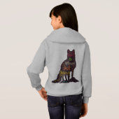 Just Believe Wolf Silhouette Hoodie - Inspirationa (裏面フル)