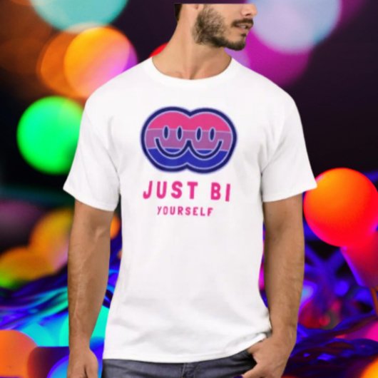 Just Bi Yourself：コネクテッドスマイルT Tシャツ