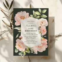 Just Blush Floral 21st Birthday 