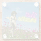 Just BreaksヴィンテージエンジェルAltered Art ガラスコースター (裏面)