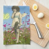 Just BreaksヴィンテージエンジェルAltered Art キッチンタオル (四つ折り)