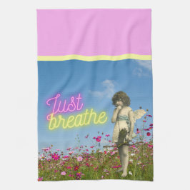 Just BreaksヴィンテージエンジェルAltered Art キッチンタオル
