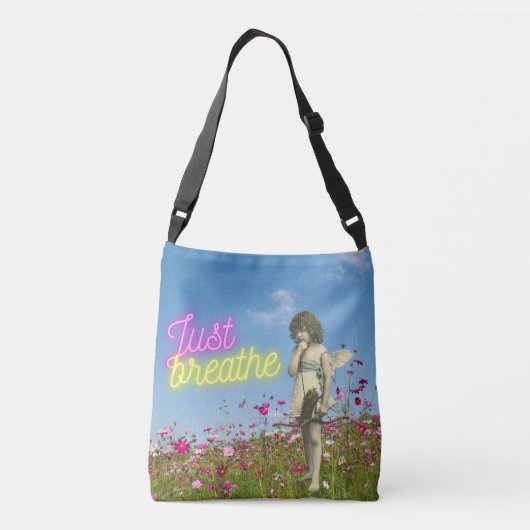 Just BreaksヴィンテージエンジェルAltered Art クロスボディバッグ (裏面)