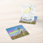 Just BreaksヴィンテージエンジェルAltered Art スクエアペーパーコースター (インサイチュ)