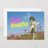 Just BreaksヴィンテージエンジェルAltered Art ポストカード (正面/裏面)