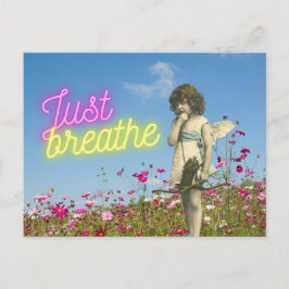 Just BreaksヴィンテージエンジェルAltered Art ポストカード