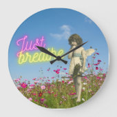 Just BreaksヴィンテージエンジェルAltered Art ラージ壁時計 (正面)